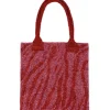 SUI AVA Zebra Glitter Bag Pink/Red