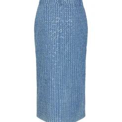 Y.A.S Yasleodis Midi Skirt Blue